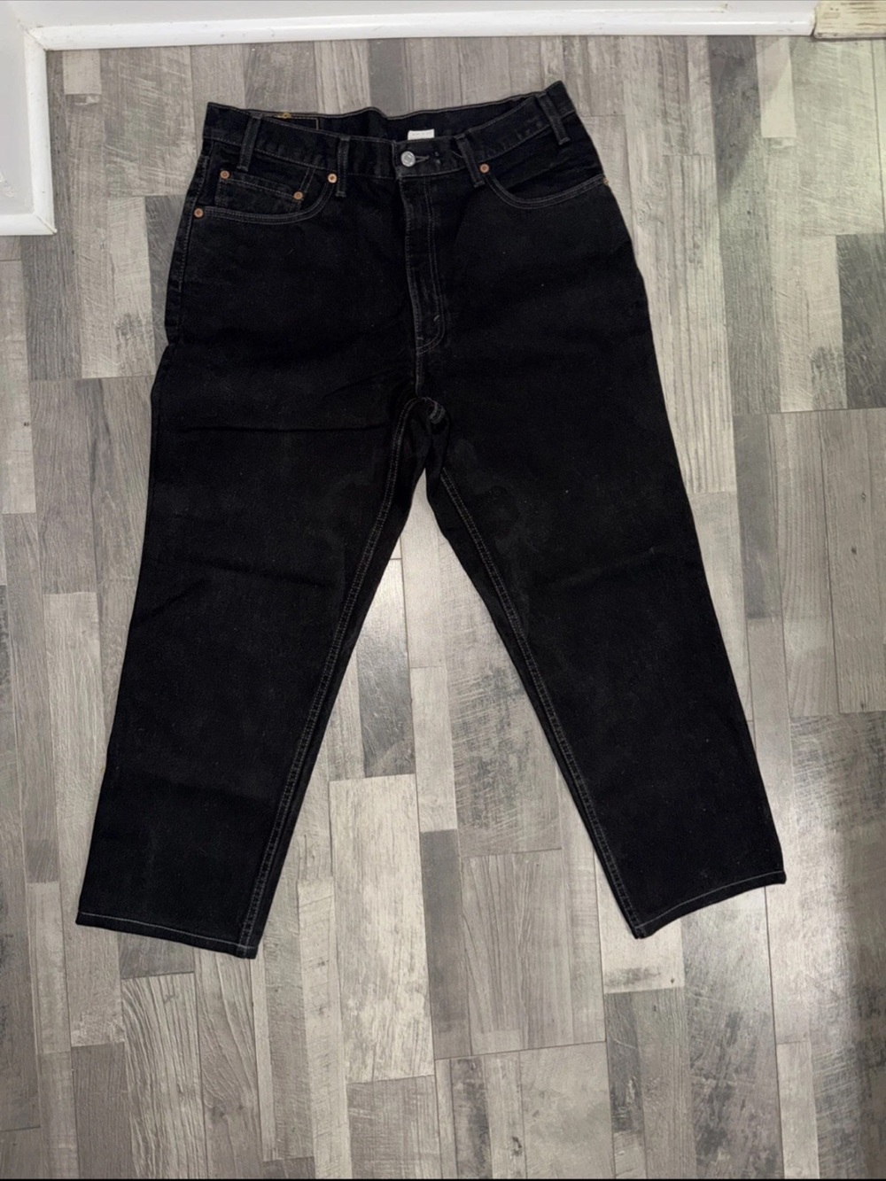 Levis 550 Jeans Relaxed fit Black Denim 36x32 Vintage Y2K